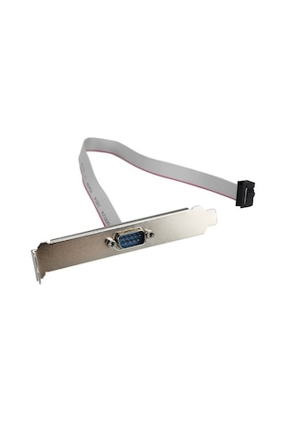Serial 9Pin Db9 Rs232 Connector Com 1 Port Bracket Cable - 28Cm