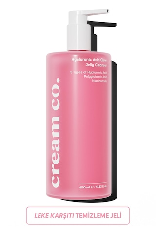 Cream Co. Hyaluronic Acid Glow Jelly Cleanser Canlandırıcı Nemlendirici ve Aydınlatıcı Yüz Temizleme Jeli 400 ML