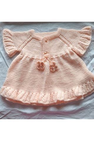 Yakamoz Butik Vintage Bebe Elbisesi Pudra - Pembe