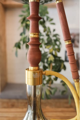 Alfeshisha Ottoman Ahşap Gold Nargile