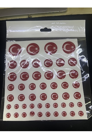 Türk Bayrağı Damla Silikon Sticker