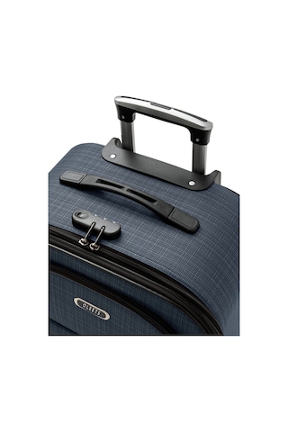 Oleets 8 Tekerli Su Geçirmez Ultra Kalite Kumaş Orta Boy Valiz Lacivert