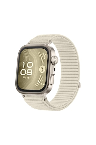 Watch Fit 4 İle Uyumlu Saat Kayışı Kaliteli Hasır Örme Cırtcırt Yapalı Su Tutmaz Watch Fit 4 İle Uyumlu Kordon Kayış - Starlight