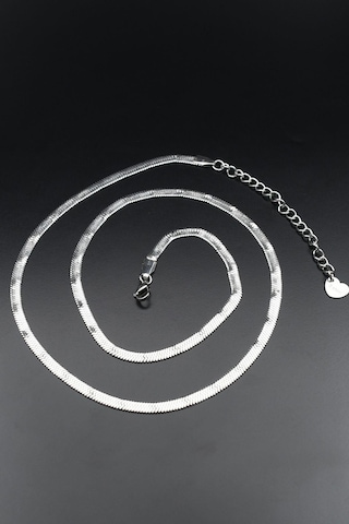 Italyan Model Paslanmaz Çelik Zincir 4mm 902099 Gümüş