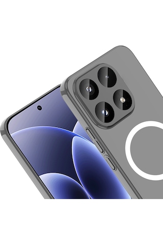 Xiaomi 17t Pro Kılıf Kamera Korumalı Magsafe Şarj Özellikli Lüx Şeffaf London Silikon Kapak