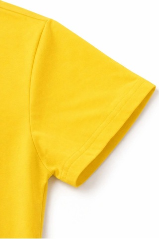 Wear Vexel Genç Erkek Çocuk V Yaka Tişört Model - Sarı Çok Renkli