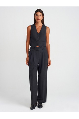 Dilvin 60562 Kısa Özel Dikim Yelek Antrasit