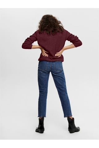 Only Onlcamılla V-neck L/s Pullover Knt Noos Kadın Kırmızı Kazak - 15204588