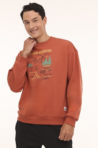 Kinetix Ml Fıre 16otd103 4pr Kiremit Erkek Sweatshirt Kırmızı