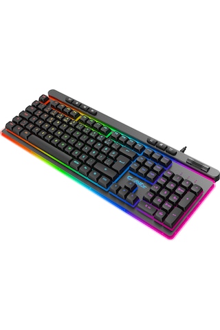 Nova K1 360 Özelleştirilebilir Rgb & Yazılımlı Full Membran 104+7 Tuşlu Gaming Klavye