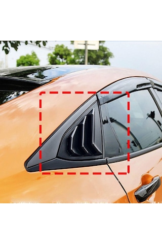 Honda Civic Fc5 Sedan Kelebek Cam Vizörü Piano Black 2016-2021