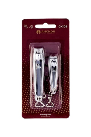 Anchor Çift Renkli Katelalı Tırnak Makası Seti 2 Li Siyah (GX108) GKH