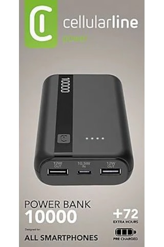 Cellularlıne 12w X 2 10.000 Taşınabilir Şarj Cihazı Siyah