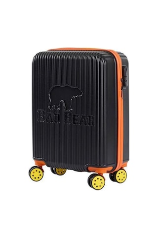 Bad Bear Logo Suitcase 23.01.80.003s Siyah Kabin Küçük Boy Valiz 40lt Siyah