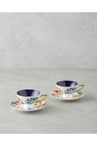 English Home Azalia New Bone China 4 Parça 2 Kişilik Kahve Fincan Takımı 90 Ml Renkli Renkli