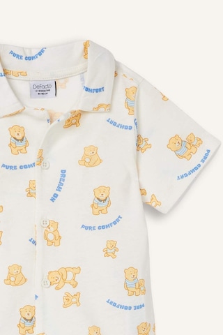 Defacto 2li Ayıcıklı Ecru Pijama Takımı Erkek Bebek H5379a526hser118 Ekru-er118