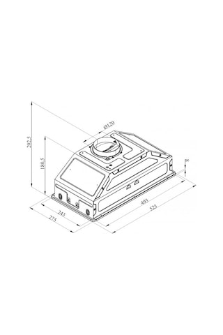 GL General GL AS049 Slım 52 CM Gömme Aspiratör Gri