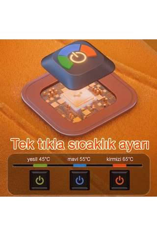 Polham Nano Isıtmalı Koltuk Minderi 3 Kademeli 35 -45 -65 Ofis, Ev, Araç Uyumlu Isıtıcı Minder, 42 42 Cm 1 Adet