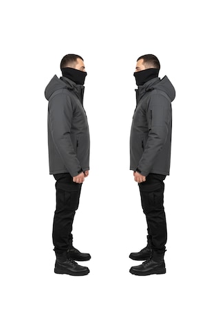 Mysia Outdoor Antrasit Soft Shell Mont Çift Kat Polarlı Antrasit