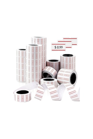 8 Hanel Ürün Fiyat Basma Etiketleme Makinesi Makinası Aleti + 10lu Paket Rulo Etiket