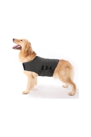 Vkemall Köpek Anksiyete Giderici Isı Verici Ceket, Mevsimler Arası Kumaş, Büyük Irklar İçin, Gri, S Boyutu 7-13 Kg