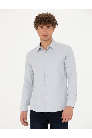 Pierre Cardin Erkek Gri Desenli Gömlek 50278184-vr024 Gri