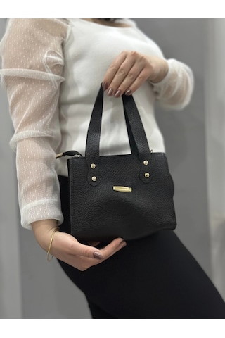 Biçomi Siyah Cilt Limoe Çanta Siyah