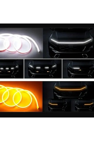 Motion003 180cm Beyaz Sarı Led Araba Işık Barı Esnek Kurulum Güvenli Sürüş İçin Araçlar Suv Kamyonlar İçin 12v Su Geçirmez Dekoratif Led Işıklar