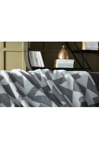 Doqu X Origami Battaniye Çift Kişilik Gri Diğer