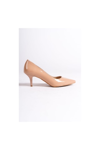 Mubiano Mbhrnr978-n Kadın Rugan İnce 7 Cm Topuklu Nude Stiletto & Topuklu Ayakkabı Nude