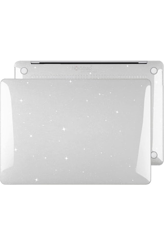 Arabulalaca Apple MacBook Uyumlu Neo A3404 13 Inç A18 Pro Çip 2026 Model Parlak Krıstal Simli Kılıf Hardcase Parlak Kristal Simli