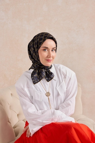 Silk Home Twill İpek Eşarp Zincir Koyu Lacivert Çok Renkli