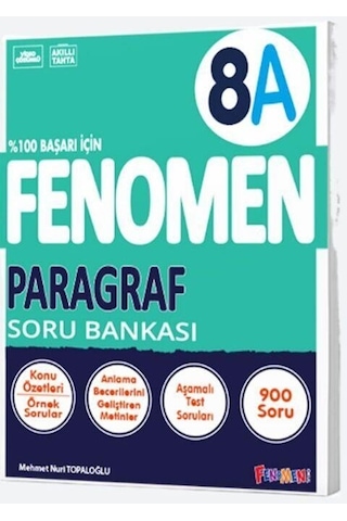 8. Sınıf Paragraf A Fenomen Soru Bankası Fenomen Okul Yayınları 8. Sınıf Paragraf A Fenomen Soru Bankası Fenomen Okul Yayınları
