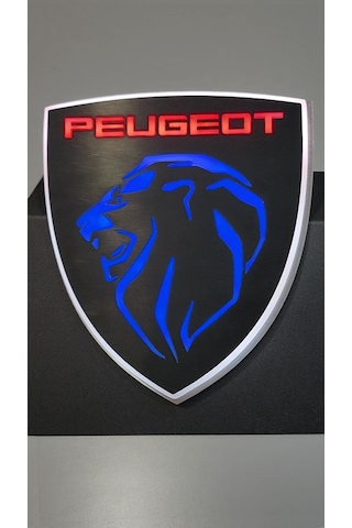 3d Led Peugeot Yeni Logo