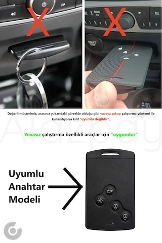 Renault Clio Megane Captur Koleos Fluence Laguna Silikon Anahtar Kılıfı Siyah Mavi - 1 Adet