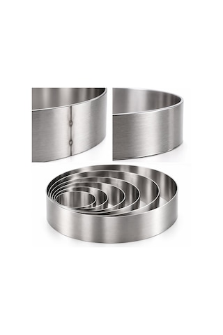 Fida Pasta Çemberi Yuvarlak Düz 0,8mm Yükseklik 6 Cm Paslanmaz Ø19 Cm Inox