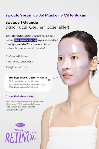 Mıssha Time Revolution Retinol 1000 Shot 2 Step Solution Mask