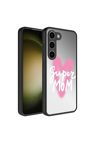 Zore Galaxy S23 Plus Uyumlu Aynalı Desenli Kamera Korumalı Parlak Mirror Kılıf-sü Süper Anne