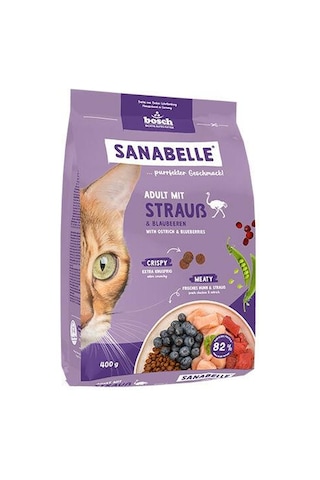 Sanabelle Life Adult Devekuşlu & Yaban Mersinli Kuru Kedi Maması 400 Gr