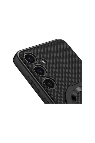 Galaxy Uyumlu S24 Wireless Şarj Özellikli Zore Kıpta Standlı M-safe Silikon Kapak 1