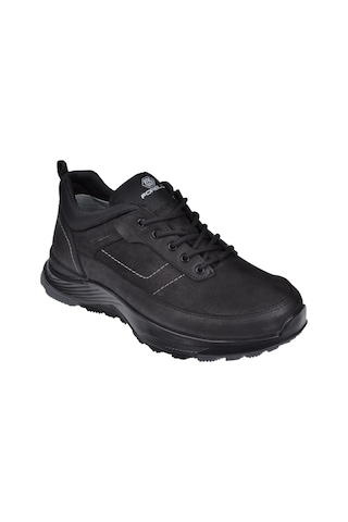 Forelli Hakiki Deri Waterproof Erkek Ayakkabı For-grant Siyah Nubuk