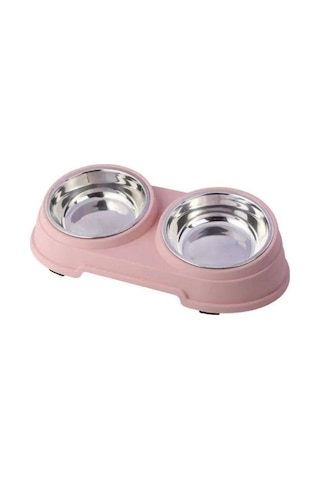 Nunbell Melamin Çelik Mama Kabı İkili Eğimli