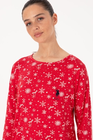 U.s. Polo Assn. Kadın Kırmızı Pijama Takım 50318877-vr030 Kırmızı