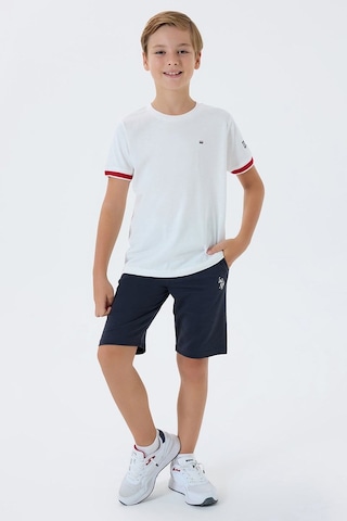 U.S. Polo Assn. Erkek Çocuk Bermuda 2'li Takım Beyaz-2625