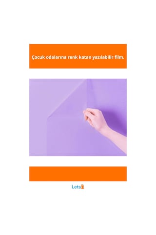 Kendinden Yapışkanlı Şeffaf Tahta Filmi 2 Metre X 45 Cm Pratik Yazı Yüzeyi Çok Renkli