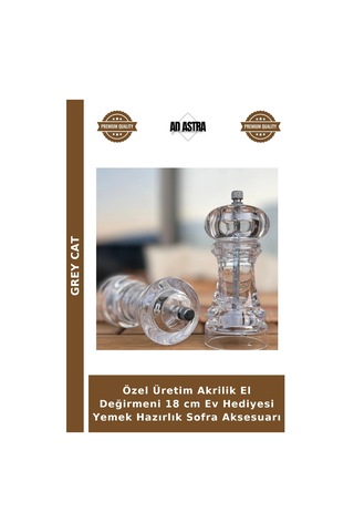 Özel Üretim Akrilik El Değirmeni 18 Cm Ev Hediyesi Yemek Hazırlık Sofra Aksesuarı Çok Renkli