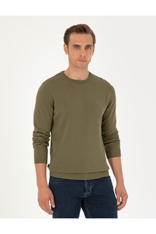 Pierre Cardin Erkek Koyu Haki Kazak /triko 50296575-vr111 Koyu Haki