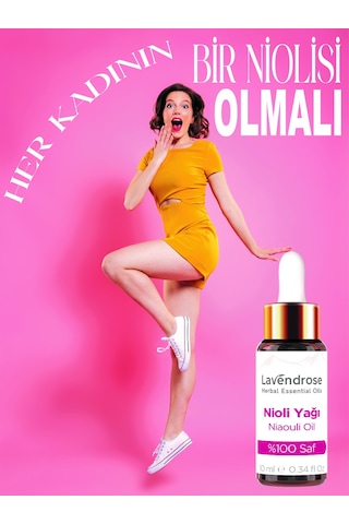 Lavendrose %100 Saf ve Doğal Kolay Kullanım Pipet Damlalıklı Nioli Uçucu Yağı 10 ML