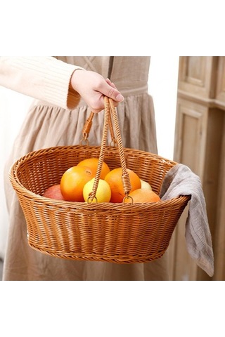 Pazly Suntek Oturma Sepeti, Meyve Saklama Ve Alışveriş, 40x30x18 Cm 40cmx30cmx18cm