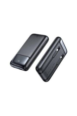 Mcdodo MC-0231 10000 mAh 33W Göstergeli Çift Kablolu Powerbank Siyah